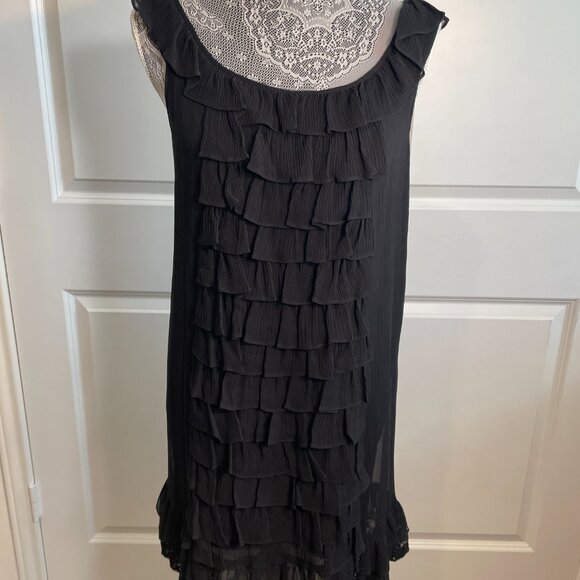 JUICY COUTURE Black Gauze Dress Size 6 - Picture 2 of 11